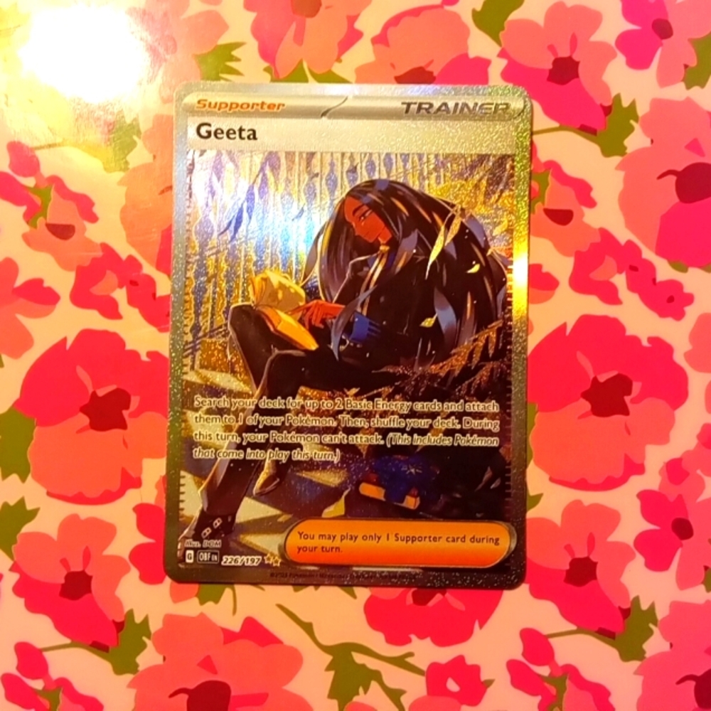 Pokemon Geeta Trainer Card - Black and Gold